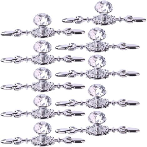 Kristall-Schubladenknöpfe, Kommodengriffe, 10 Stück, 4,7 Zoll Diamant