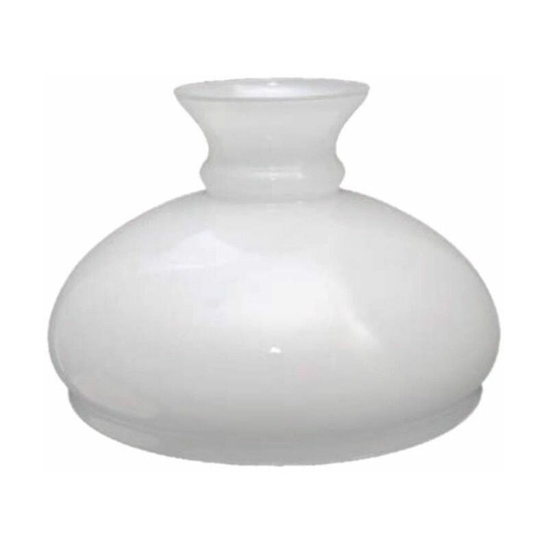Gaudi Quinqué Glas Lampenschirm opal glänzend 18x25cm Öffnung 23,5cm