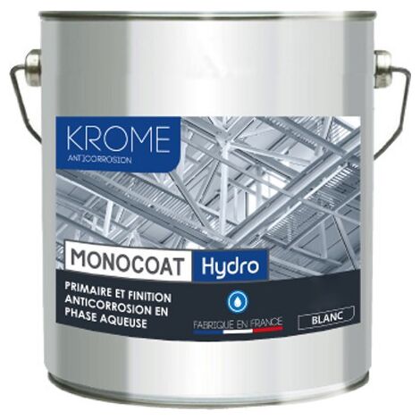Krome Monocoat Hydro Laque Anticorrosion Acrylique - Intérieur et Extérieur  Conditionnement: 5L - Couleur: BLANC