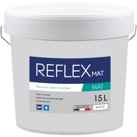 Krome Reflex Mat – Peinture Acrylique Murs et Plafonds – Intérieur - 15 L Conditionnement: 15L - Couleur: BLANC