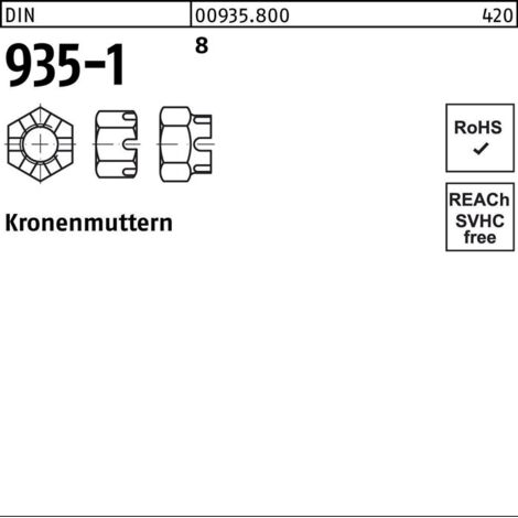 Kronenmutter DIN 935-1 M36 8 1 Stück