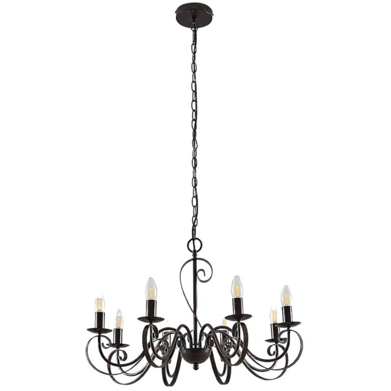 Lucande - Kronleuchter 'Caleb' aus Metall für Flur & Treppenhaus von