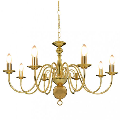 Kronleuchter Golden für 8 x E14 Glühbirnen vidaXL