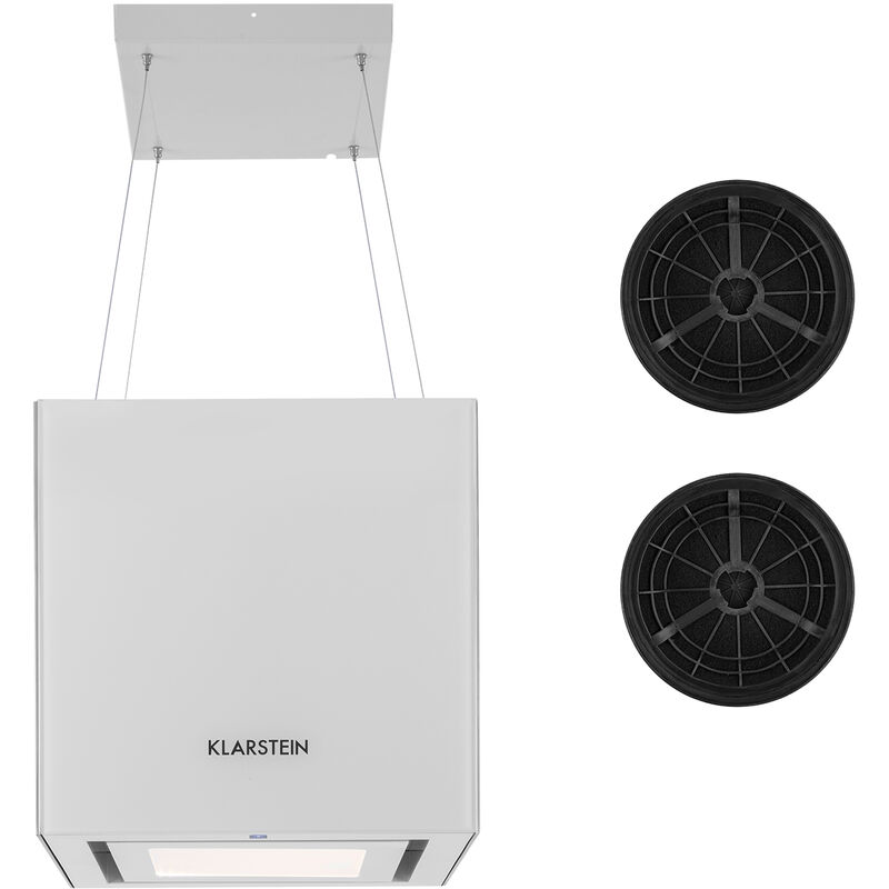 Kronleuchter hotte recyclage d'air & filtre à charbon actif blanche
