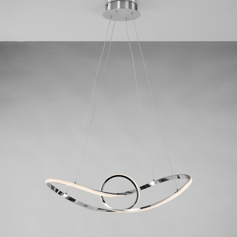 Bonetti Illumina - Kronleuchter Pendelleuchte Metall Chrom poliert LED integriert 68x24x h 150 cm