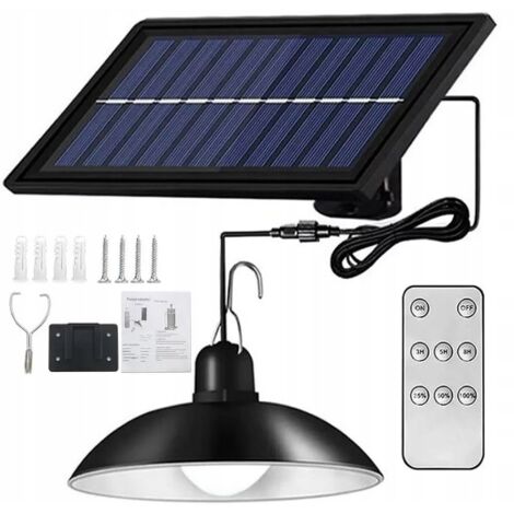 Kronleuchter Set Hängelampe Solar LED Deckenleuchte Fernbedienung Panel Garten