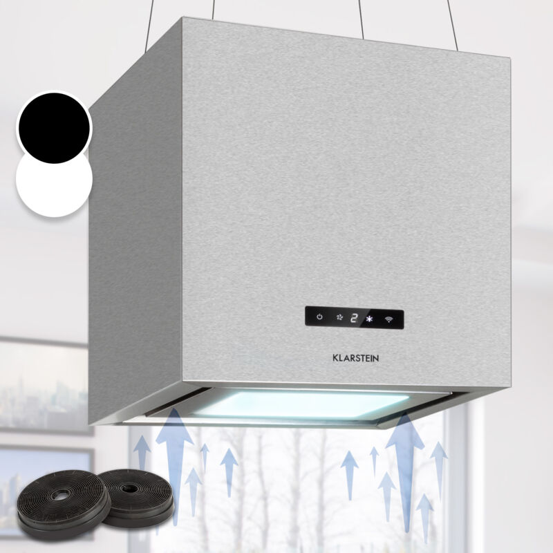 Klarstein - Kronleuchter Smart Hotte aspirante îlot 595m³ / h Panneau led contrôle par application