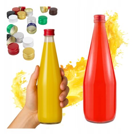 KROPLA 700-ml-Glasflaschen für Säfte, Liköre, Wodka, Alkohol und Schwarzgebrannten