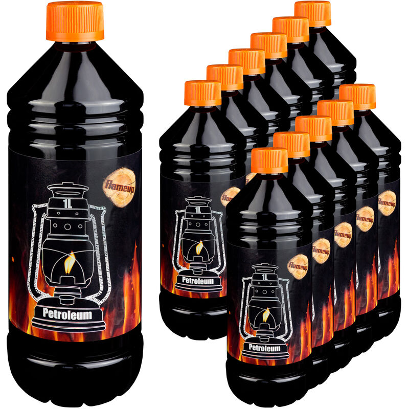 Kérosène Petrole pour chauffage au kérosène poêle à lampe à lampes à foyer chauffage nettoyant 12 litres Flameup
