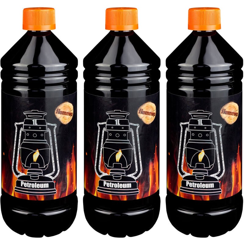 Kérosène Petrole pour chauffage au kérosène poêle à lampe à lampes à foyer chauffage nettoyant 3 litres Flameup