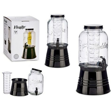 Krug ofKlarglas vivaltocooler Kunststoffhahn 3800 ml
