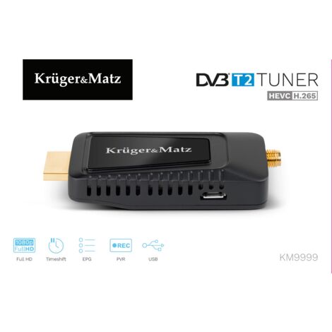 AUTRES Kruger &amp matz mini dekoder dvb-t2 h.265 hevc km9999