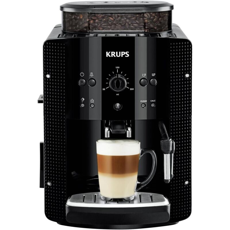 Krups - Cafetera Superautomática Essential 3 Texturas De Molido, 15 Bares Negro En Oferta Krups - Ea8108 Cafetera Eléctrica Totalmente Automática Máquina Espresso 1,8 L
