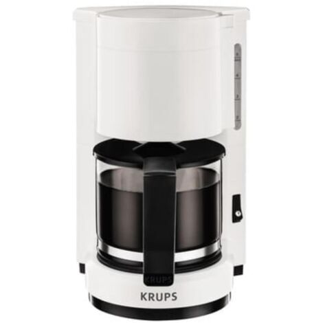 Krups – Cafetière à filtre 5 à 7 tasses – Pot en verre résistant à la chaleur – Puissance 850W – Fonction anti-goutte et arrêt automatique - F18301