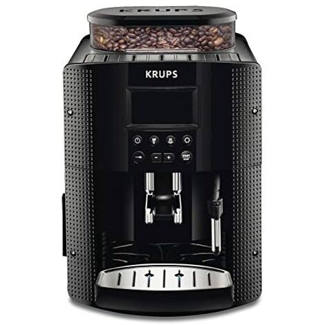 Krups EA8150 - Vollautomatische Kaffeemaschine 15 Bar Druck, LCD-Display, 3 Intensitätsstufen, einstellbar von 20 ml bis 220 ml, automatisches Reinigungs- und Entkalkungsprogramm, integriertes Mahlwer