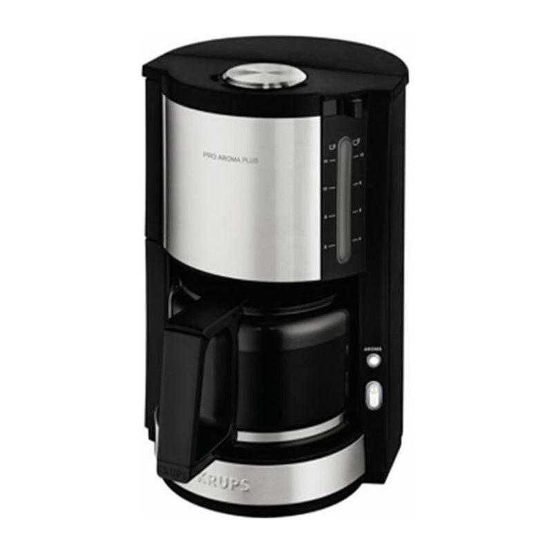 Pro Aroma Plus Cafetiere filtre électrique, 1,25 l soit 15 tasses, Machine a café, Noir et inox KM321010 - Krups