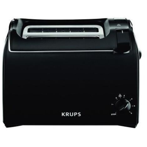 Krups ProAroma Elektro-Toaster, 700 W, Kunststoff, 2 Schlitze, Schwarz