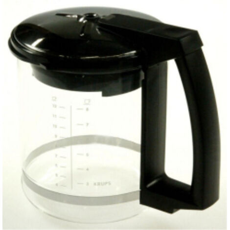 Krups Verseuse en Verre Noire Cafetieres Pression T8 F0464210F