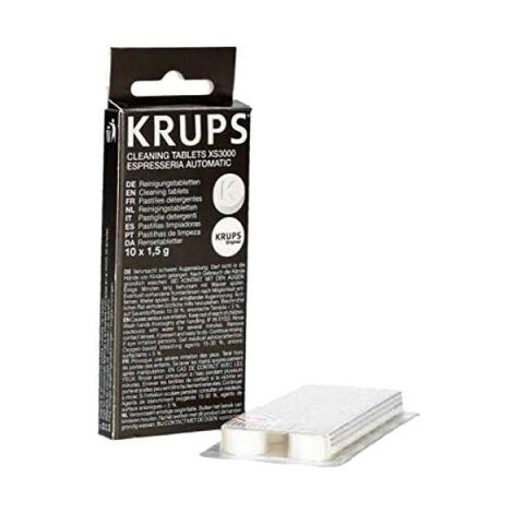 Krups XS300010 Pastillas de limpieza para cafetera espresso SEB EX6800FR (1,5 g x 10)