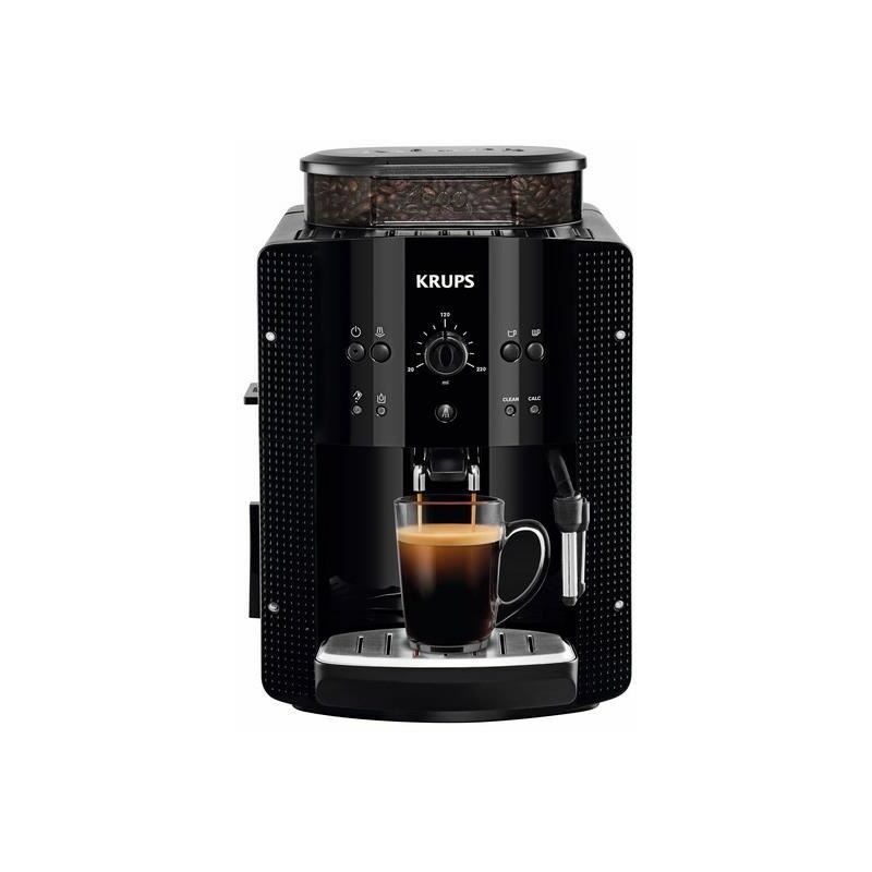 Machine a café grain, 1.7L, 2 tasses Espresso en simultané, Nettoyage automatique, Buse vapeur, Cappuccino, Essential YY8125FD - Krups