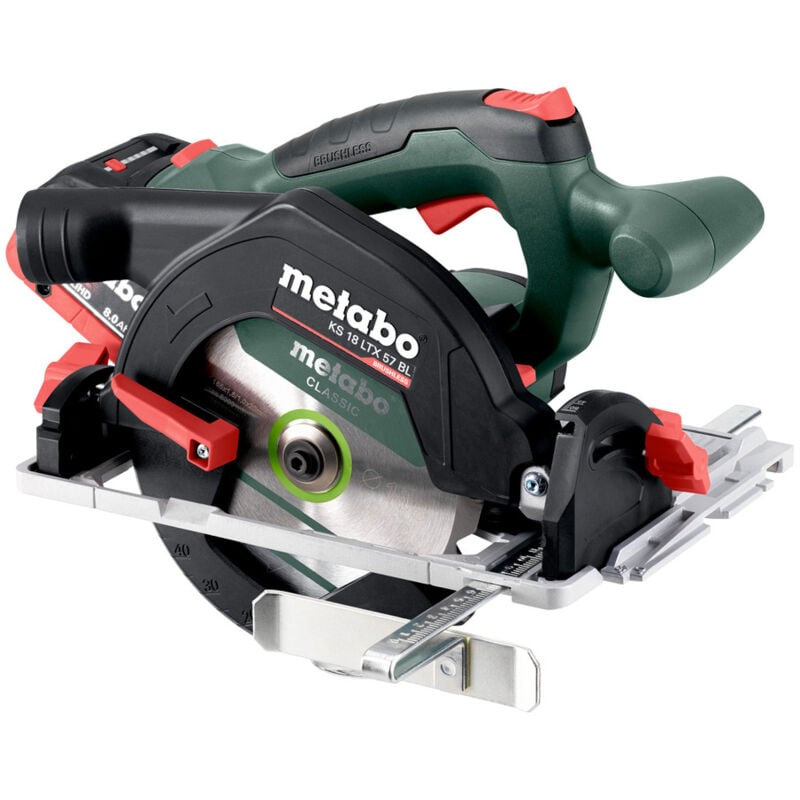 Metabo - Scie circulaire portative sans fil ks 18 ltx 57 bl 2x 8,0 Ah LiHD et chargeur dans x 340