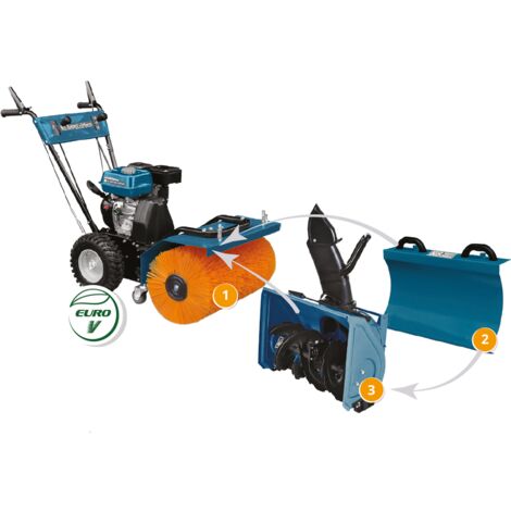 K&S Benzin Kehrmaschine Schneefräse KS7HP-MFM60 Multifunktionsmaschine SET 3in 1