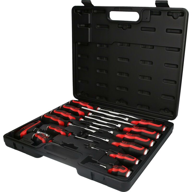 

KS TOOLS Juego de destornilladores con cabeza de impacto ERGOTORQUEmax, 13 pzs