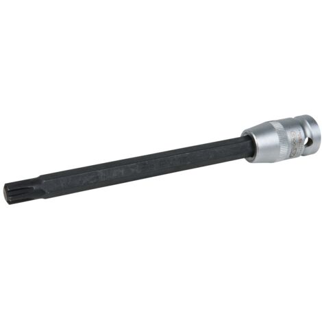 KS Tools 1/2 Bit-Stecknuss für RIBE-Schrauben, M10, Länge 165 mm, phosphatiert