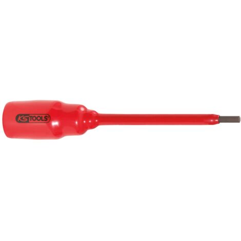 KS Tools 1/2 Bit-Stecknuss mit Schutzisolierung für Innensechskant-Schrauben, 6 mm,267 mm lang