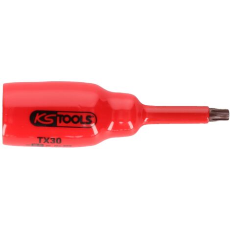KS Tools 1/2 Bit-Stecknuss mit Schutzisolierung für Torx-Schrauben, T20, kurz