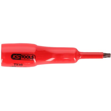 KS Tools 1/2" Bit-Stecknuss mit Schutzisolierung für Torx-Schrauben, T27, lang - 117.2446