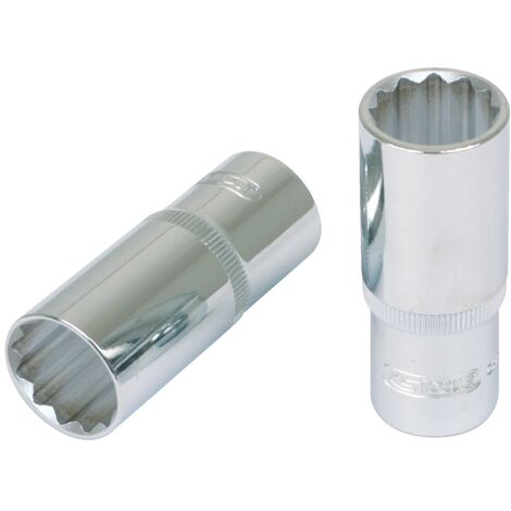 KS Tools 1/2 CHROMEplus 12-kant-Stecknuss, lang, 3/8