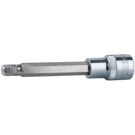 KS TOOLS 1/2 CHROMEplus Bit-Stecknuss Innensechskant, lang, 12mm