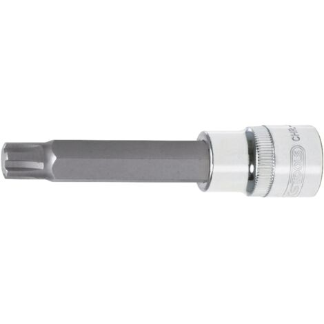 KS Tools 1/2 CHROMEplus Bit-Stecknuss RIBE,lang, M9
