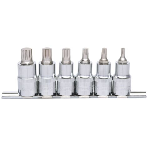 KS Tools 1/2 CHROMEplus Bit-Stecknuss-Satz XZN, 6-tlg M5-M14
