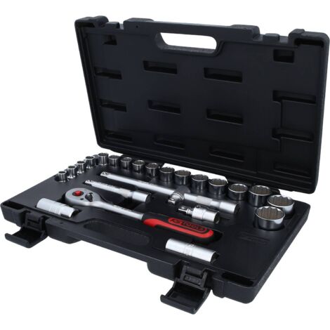 KS Tools 1/2" Coffret de douilles, 12pans 24 pcs.