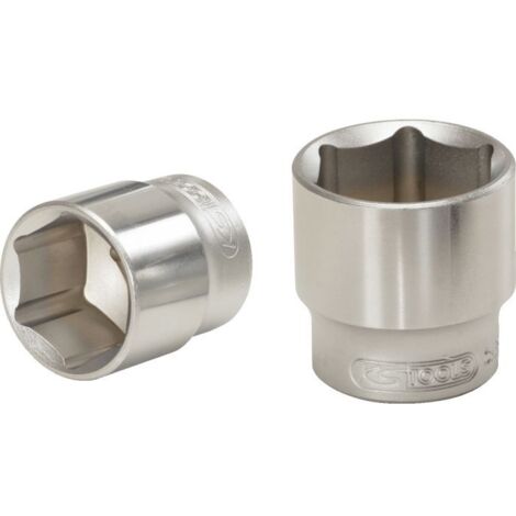 Kstools – Douille 6 pans 1/2'' 33 mm – Acier chrome vanadium – FlankTraction pour meilleure prise – Longueur 44 mm – Compatible outils d'entraînement carré