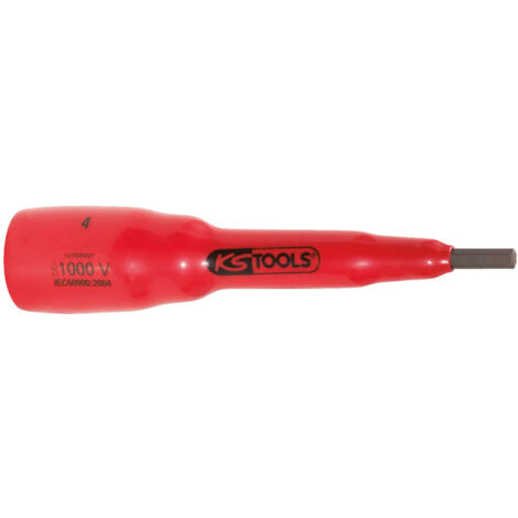 KS Tools 1/2" Isolierte Bit-Stecknuss Innensechskant, 4mm,118mm lang