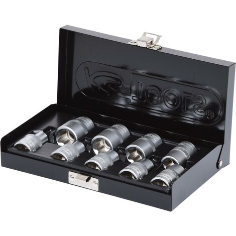 KS TOOLS 1/2 Jeu de douilles Torx E, 9 pcs, E10-E24