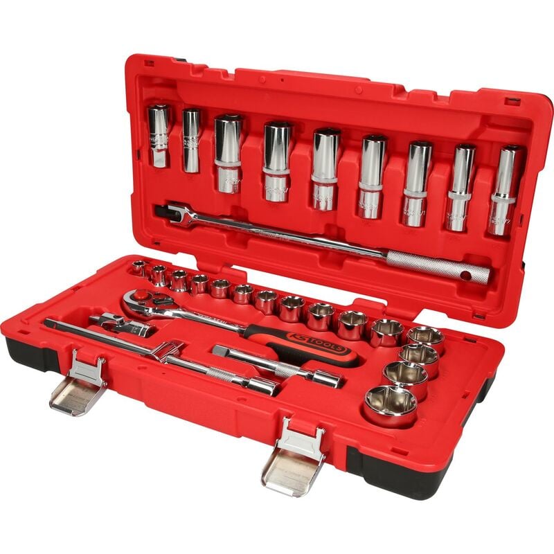 

Kstools - KS TOOLS 1/2' Juego de llaves de vaso CHROMEplus, 30 pzs