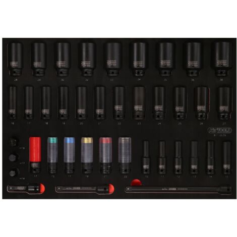 KS Tools 1/2 Kraft-Stecknuss-Satz in Schaumstoffeinlage, 39-tlg.