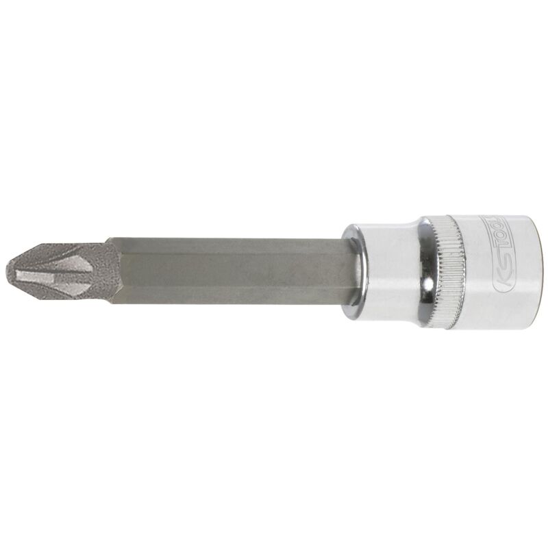 

KS TOOLS 1/2' Llave de vaso con punta para tornillos de estrella PZ CHROMEplus, larga, PZ2