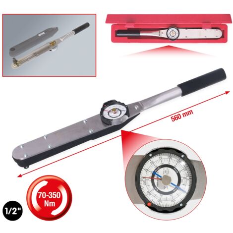 KS Tools 1/2" Prüf-Drehmomentschlüssel, 70-350Nm - 516.3640