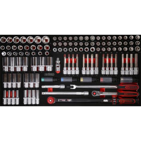 KS Tools 1/2 Steckschlüssel-Satz in Schaumstoffeinlage, 120-tlg.
