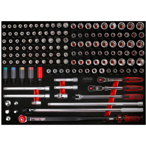 KS Tools 1/2 Steckschlüssel-Satz in Schaumstoffeinlage, 149-tlg.