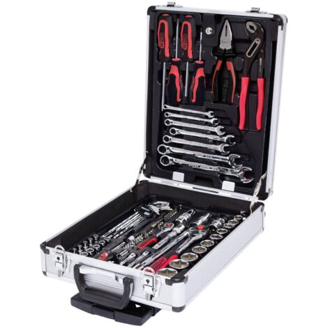 Kstools – Coffret multi-outils 90 pcs – Acier Chrome Vanadium – Système FlankTraction – Poignée télescopique et trolley en aluminium