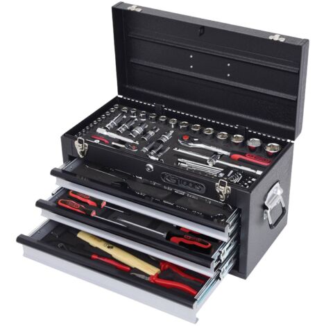 KS Tools 1/4"+1/2" Coffret d'outils universels CHROMEplus, 99 pcs. pouce