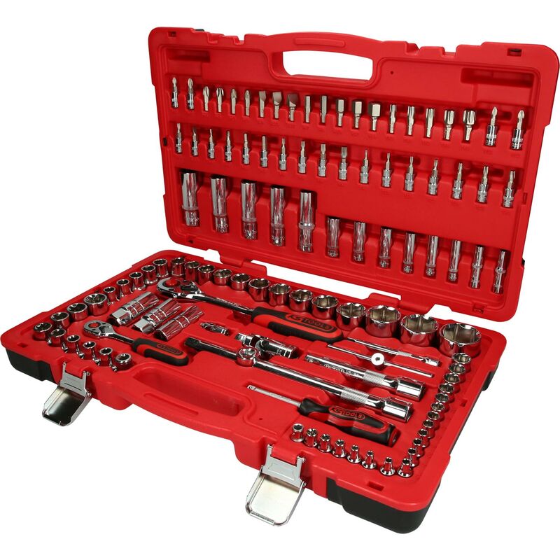 

Kstools - KS TOOLS 1/4'+1/2' Juego de llaves de vaso CHROMEplus 110 pzs