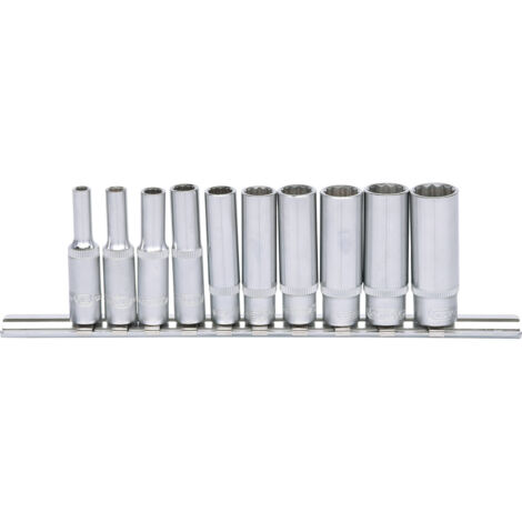 KS Tools 1/4" 12-kant-Stecknuss-Satz, lang, 10-tlg - 917.0630