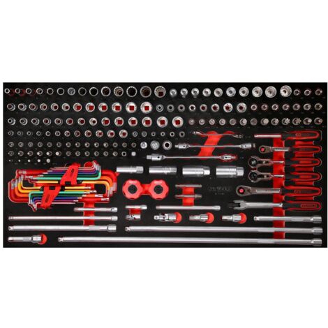 KS Tools 1/4 + 3/8 Steckschlüssel-Satz in Schaumstoffeinlage, 183-tlg.